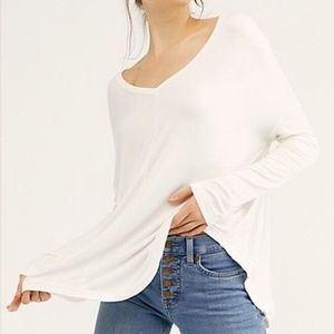 Free People White Tunic, Size Large